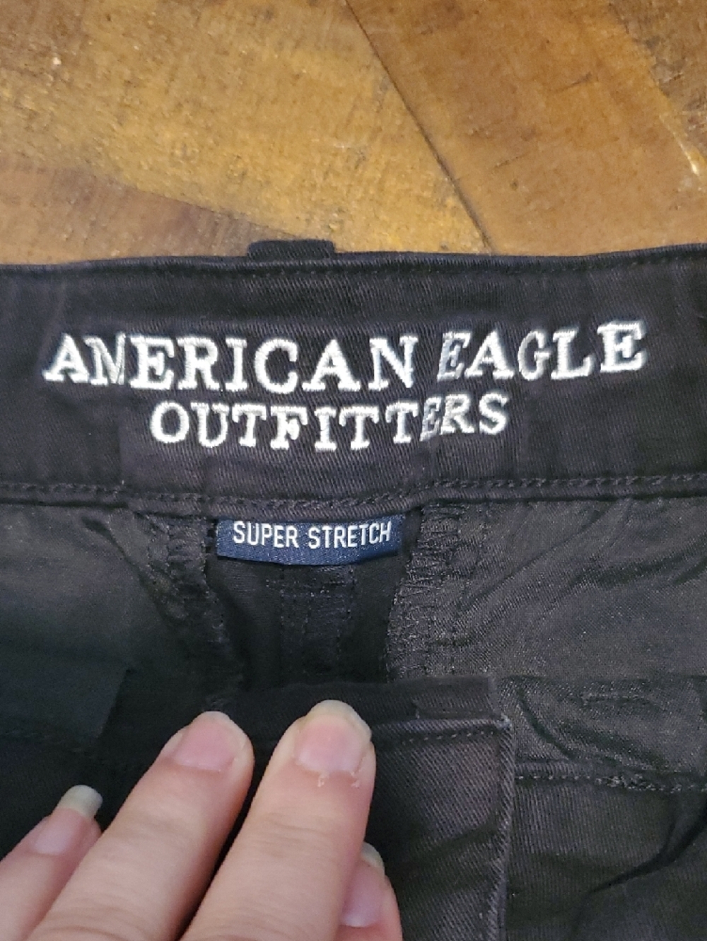 American Eagle Outfitters Black High-Waist Casual Shorts - Picture 2 of 4